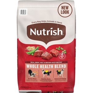 Nutrish Whole Health Blend Real Beef, Pea, & Brown Rice Recipe Dry Dog Food, 28-lb bag