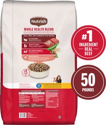 Nutrish Whole Health Blend Real Beef, Pea, & Brown Rice Recipe Dry Dog Food, 50-lb bag slide 2 of 8