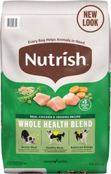 Nutrish Whole Health Blend Real Chicken & Veggies Recipe Dry Dog Food, 28-lb bag