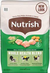Nutrish Whole Health Blend Real Chicken & Veggies Recipe Dry Dog Food, 40-lb bag