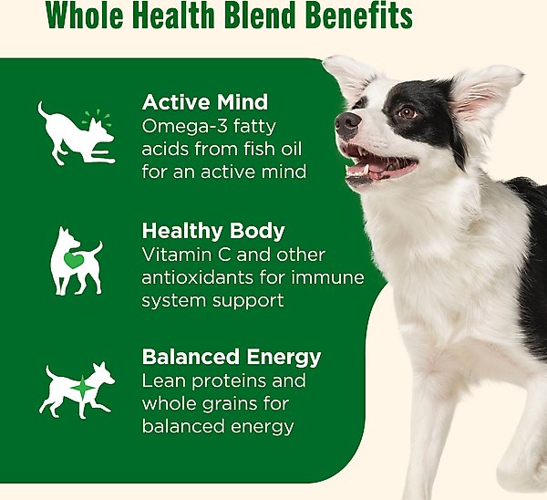 Show full view: Nutrish Whole Health Blend Real Chicken & Veggies Recipe Dry Dog Food, 40-lb bag slide 4 of 13