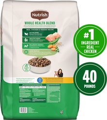 Nutrish Whole Health Blend Real Chicken & Veggies Recipe Dry Dog Food, 40-lb bag slide 2 of 8