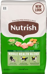 Nutrish Whole Health Blend Real Chicken & Veggies Recipe Dry Dog Food, 50-lb bag