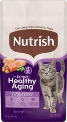 Nutrish Senior Healthy Aging Chicken, Chickpeas & Salmon Recipe Dry Cat Food, 3-lb bag (Rachael Ray)