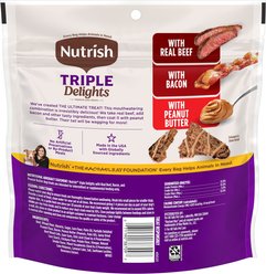 Nutrish Triple Delights Premium Real Beef, Bacon, & Peanut Butter Dog Treats, 11-oz pouch (Rachael Ray) slide 2 of 8