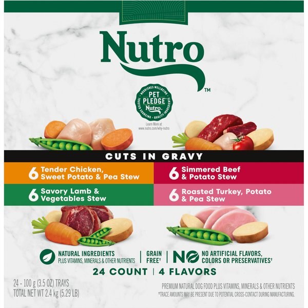 Nutro Ultra Grain-Free Filets in Gravy Farm-Raised Lamb & Green Bean Entree Adult Wet Dog Food Trays