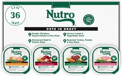 Nutro Grain-Free Beef, Chicken, Turkey & Lamb Stew Cuts in Gravy Variety Pack Adult Wet Dog Food, 3.5-oz tray, case of 36
