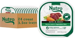 Nutro Grain-Free Savory Lamb & Vegetables Stew Cuts in Gravy Adult Wet Dog Food, 3.5-oz, case of 24
