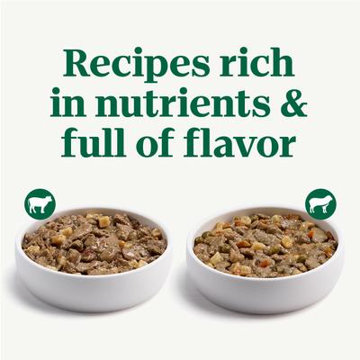 Show full view: Nutro Grain-Free Simmered Beef Stew & Savory Lamb Stew Cuts in Gravy Variety Pack Adult Dog Food Trays, 3.5-oz tray, bundle of 24  slide 4 of 11