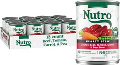 Nutro Hearty Stew Adult Chunky Beef, Tomato, Carrot & Pea Canned Wet Dog Food, 12.5-oz, case of 12