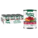 Nutro Hearty Stew Adult Chunky Beef, Tomato, Carrot & Pea Canned Wet Dog Food, 12.5-oz, case of 12