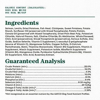Nutro Limited Ingredient Diet Adult Sensitive Support with Real Salmon & Lentils Grain-Free Dry Dog Food, 22-lb bag slide 5 of 8