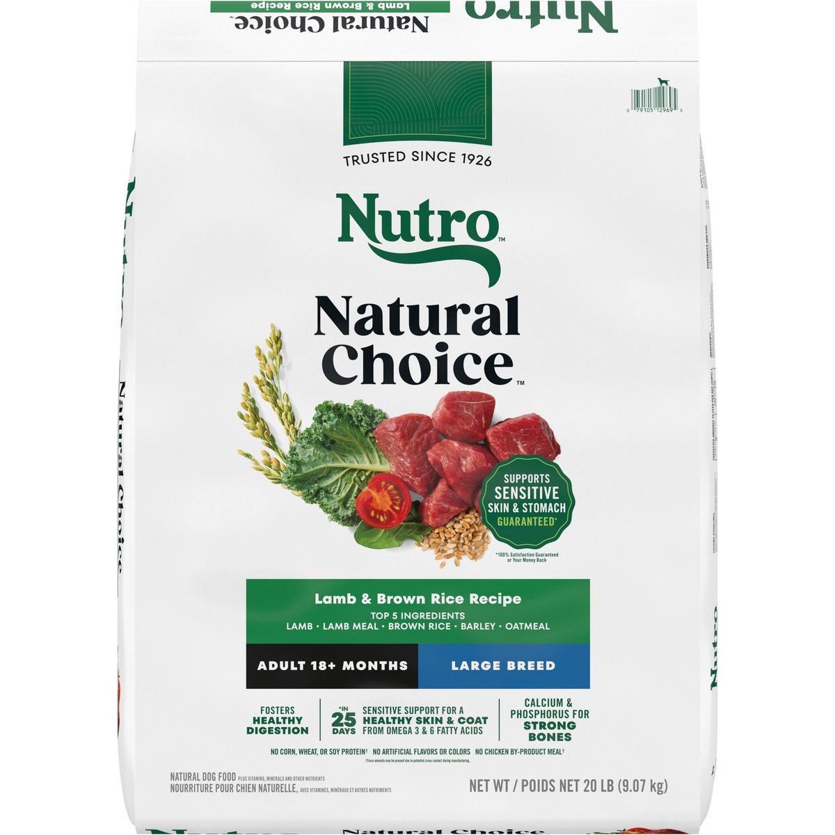 Nutro Natural Choice Adult Large Breed Dry Recipe Lamb & Brown Rice Dry Dog Food, 20-lb bag