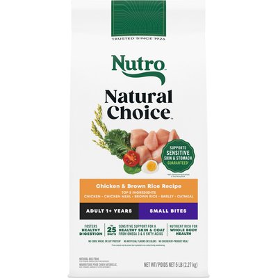 Nutro Nutro Natural Choice Adult Small Bites Recipe Chicken & Brown Rice Dry Dog Food, 5-lb bag