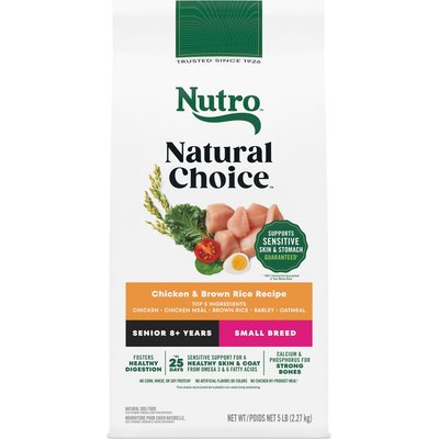 Nutro Nutro Natural Choice Small Breed Senior Dry Recipe Chicken & Brown Rice Dry Dog Food, 5-lb bag