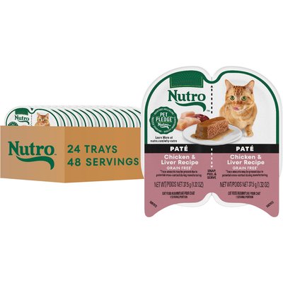 Nutro Nutro Perfect Portions Chicken & Liver Cat Food, 1.3-oz, 24 ct