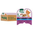 Nutro Perfect Portions Kitten Whitefish & Salmon Recipe Pate Wet Cat Food, 2.6-oz tray, case of 24 twin-packs