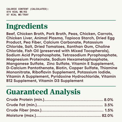 Show full view: Nutro Puppy Tender Beef, Pea & Carrot Recipe Bites In Gravy Grain-Free Wet Dog Food, 3.5-oz, case of 24 slide 7 of 11
