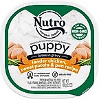Nutro Puppy Tender Grain-Free Chicken, Sweet Potato & Pea Recipe Bites in Gravy Wet Dog Food Trays, 3.5-oz, case of 24