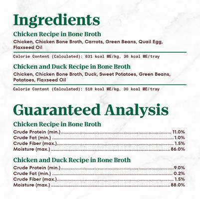 Show full view: Nutro So Simple Meal Complement Chicken & Duck Recipe in Bone Broth Variety Pack Grain-Free Adult Wet Dog Food Topper, 2-oz tray, case of 16 slide 7 of 10