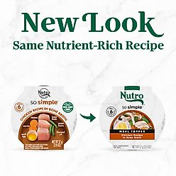 Nutro So Simple Meal Complement Chicken Recipe in Bone Broth Grain-Free Adult Wet Dog Food Topper, 2-oz tray, case of 10 slide 2 of 9
