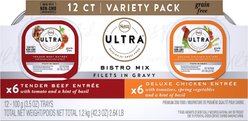 Nutro Ultra Grain-Free Filets in Gravy Bistro Mix Variety Pack Adult Wet Dog Food Trays, 3.5-oz tray, bundle of 24 