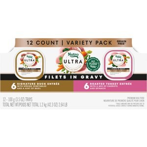 Nutro Ultra Grain-Free Filets in Gravy Taste of the Classics Variety Pack Adult Wet Dog Food Trays, 3.5-oz, case of 12
