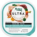 Nutro Ultra Grain-Free Trio Protein Chicken, Lamb & Whitefish Pate with Superfoods Senior Wet Dog Food Trays, 3.5-oz tray, case of 24