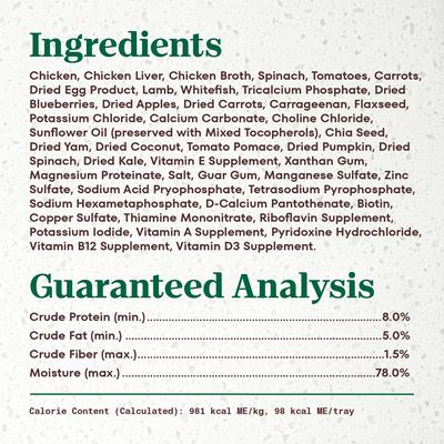 Show full view: Nutro Ultra Grain-Free Trio Protein Chicken, Lamb & Whitefish Pate with Superfoods Senior Wet Dog Food Trays, 3.5-oz tray, case of 24 slide 7 of 11