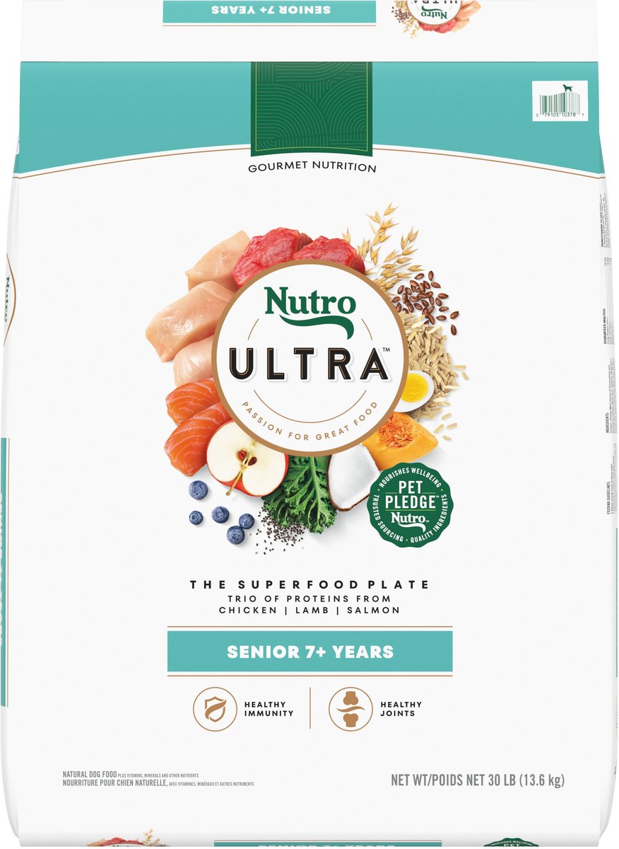 Nutro Ultra Senior High Protein Trio of Proteins Chicken, Lamb & Salmon Dry Dog Food