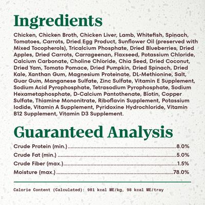 Show full view: Nutro Ultra Grain-Free Trio Protein Chicken, Lamb & Whitefish Pate with Superfoods Adult Wet Dog Food Trays, 3.5-oz, case of 12 slide 7 of 11