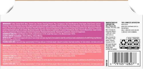 Show full view: Nutro Ultra Variety Pack Adult Grain-Free Turkey Entree & Chicken Entree Pate with Toppers Wet Dog Food, 3.5-oz tray, case of 12 slide 4 of 11