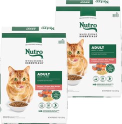 Nutro Wholesome Essentials Salmon & Brown Rice Recipe Dry Cat Food, 28-lb bundle 