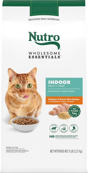 Nutro Wholesome Essentials Indoor Chicken and Brown Rice Recipe Adult  Dry Cat Food
