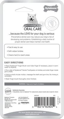 Show full view: Nylabone Advanced Oral Care Finger Brush Toothbrush, 2-pack + Dog Toothpaste, 2.5-oz tube slide 3 of 10