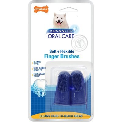 Nylabone Nylabone Advanced Oral Care Finger Dog Brush, 2 count
