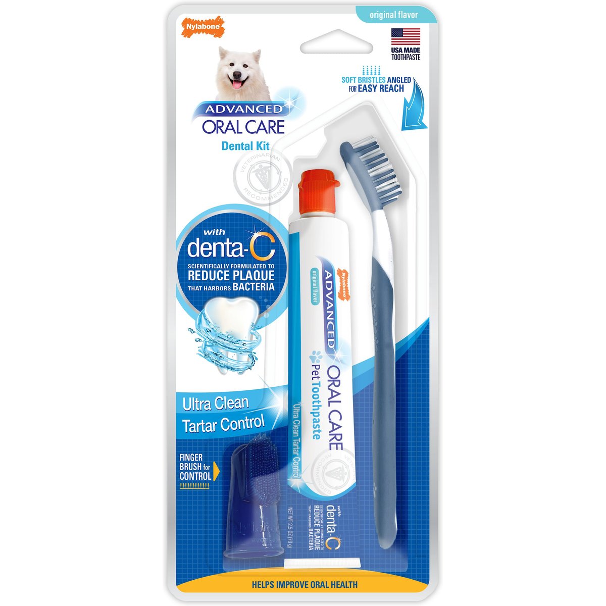 Nylabone Advanced Oral Care Original Flavor Dog Dental Kit