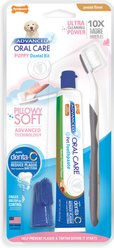 Nylabone Advanced Oral Care Peanut Butter Flavor Toothpaste, 2.5-oz tube + Soft-Bristle Toothbrush for Puppies, 3-pack