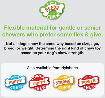 Show full view: Nylabone Dental Chew Bone Chicken Flavored Dog Chew Toy, Medium, bundle of 2 slide 6 of 12