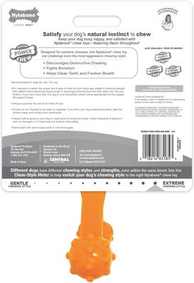 Show full view: Nylabone Dog Toy Power Chew Dog Toy for Aggressive Chewers - Axis Bone Dog Toy - Bacon, X-Large slide 7 of 11
