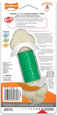 Show full view: Nylabone Double Action Power Chew Durable Dog Toy Bacon, Small slide 9 of 13