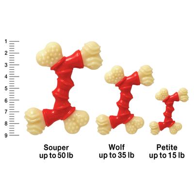 Show full view: Nylabone Double Bone Power Chew Long-Lasting Dog Toy Bacon, X-Large slide 5 of 14