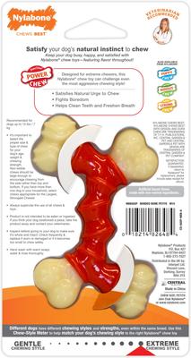 Show full view: Nylabone Double Bone Power Chew Long-Lasting Dog Toy Bacon, X-Small slide 8 of 13