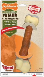 Nylabone Femur Bone Rawhide Alternative Power Chew Durable Dog Toy, Beef, Large slide 1 of 9