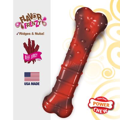 Show full view: Nylabone Flavor Frenzy Power Chew Dog Toy Beef Jerky, X-Small slide 2 of 12