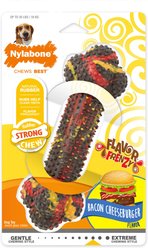 Nylabone Flavor Frenzy Strong Chew Toy Dog Toy Bacon & Cheeseburger, Medium 