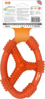 Show full view: Nylabone Flexi Oval Ring Dog Chew Toy, Orange, Medium/Wolf slide 2 of 10