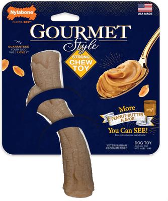 Show full view: Nylabone Gourmet Style Strong Chew Stick Dog Chew Toy, Peanut Butter, Medium slide 6 of 12