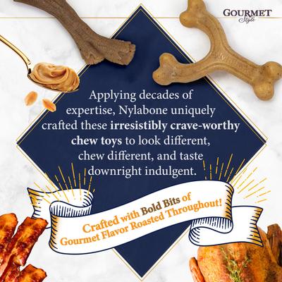 Show full view: Nylabone Gourmet Style Strong Chew Stick Dog Chew Toy, Peanut Butter, X-Large slide 9 of 13