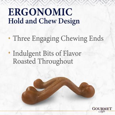 Show full view: Nylabone Gourmet Style Strong Chew Wishbone Bacon Dog Toy, Bacon, Small/Regular slide 8 of 13